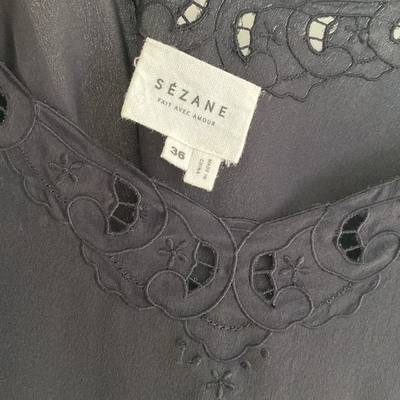 Sezane Paloma Silk Top SZ 36 US4 - Picture 4 of 6